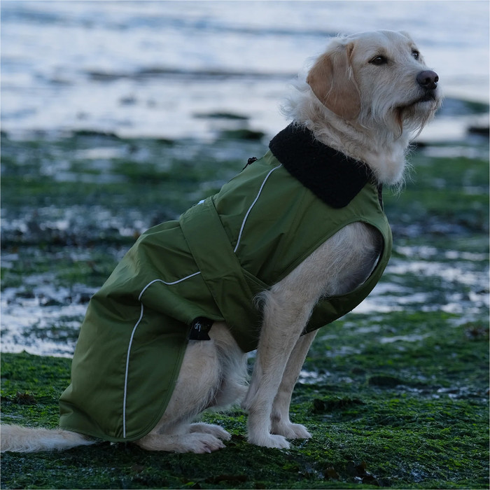 2024 Dryrobe Abrigo Para Perro V3 DRV3 - Black / Verde Oscuro